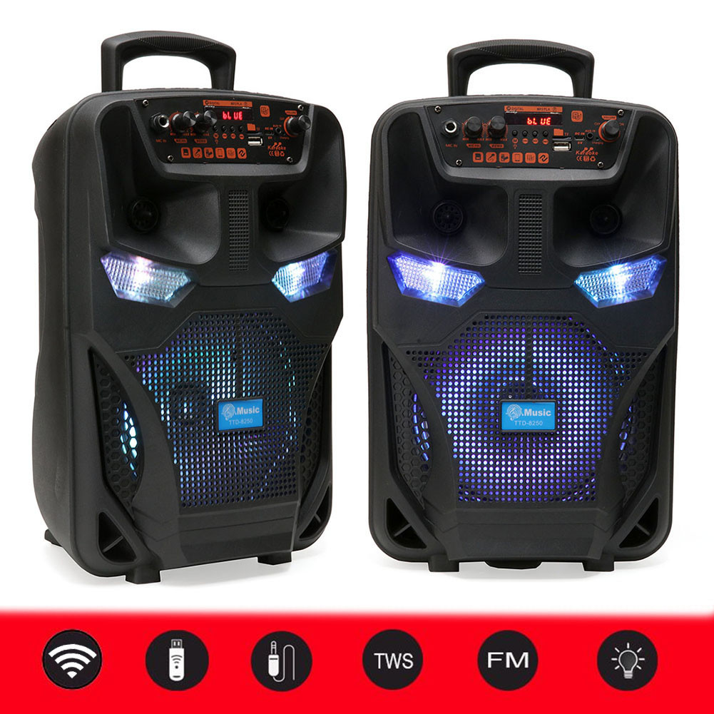 

1500mAh Bluetooth Speaker Sound Box Loud Speaker Support FM Radio Stereo Sound System Speaker With Remote Control & Microphone