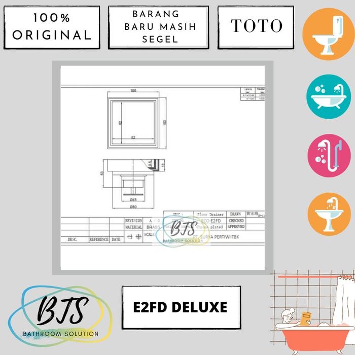 Laris Floor Drain / Smart Floor Drain Toto Eco E2Fd Deluxe / E2Fd/ Eco Kotak