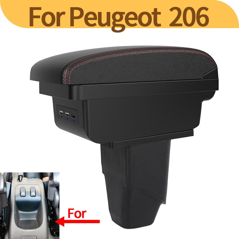 For Peugeot 206 cc Cabrio Armrest For PEUGEOT 206 Interior Parts Car Armrest Retrofit parts Storage 