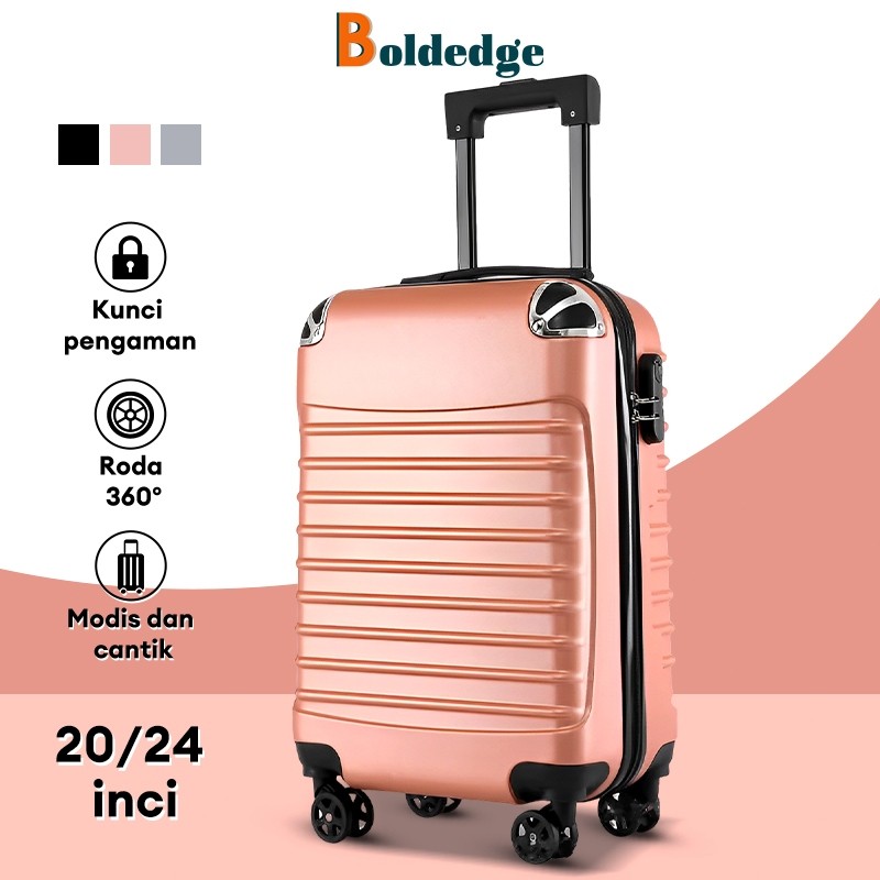 BoldEdge Koper 20 Inch Ukuran Kabin Koper Hardcase Kabin Waterproof Koper Murah
