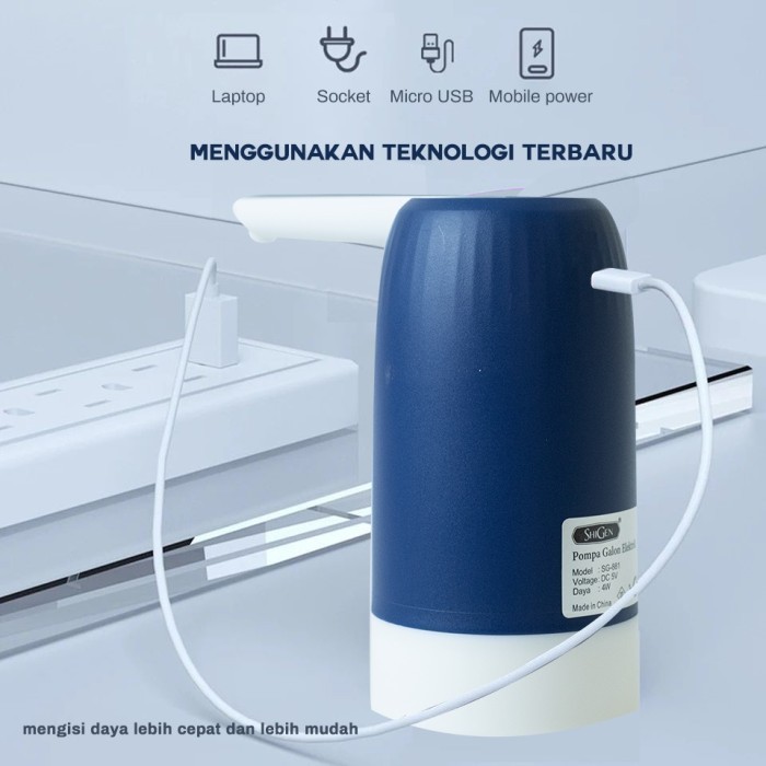 JTTOP" SHIGEN POMPA GALON ELEKTRIK PREMIUM AUTOMATIC HYDROPUMP SG-881