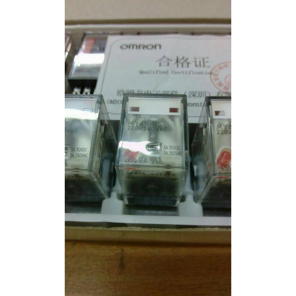 Omron Relay My4N-Gs+Lampu Led 220V/Relay 14Pin 220V Omron/@New Omron Ready