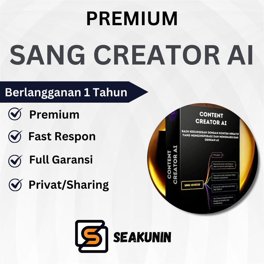 Premium Sang Creator Ai Premium 1 Tahun Bergaransi - Kelas Belajar Jadi Konten Kreator Youtube