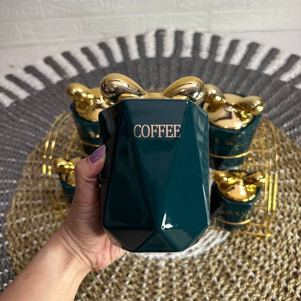 Satuan Islan Wadah Bumbu Keramik Kopi Gula Teh