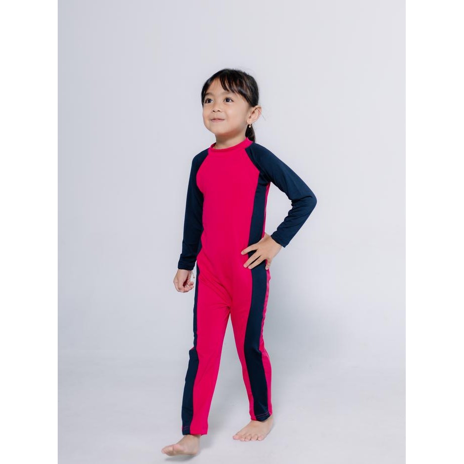 Baju Renang Anak Polos Panjang Perempuan Dan Laki-Laki 2-13 Th