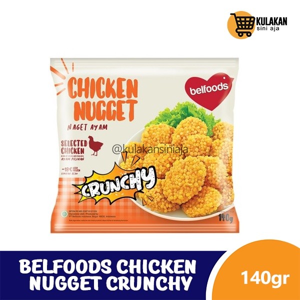 

Konter Makanan Belfoods Chicken Nugget Crunchy 140 Gram
