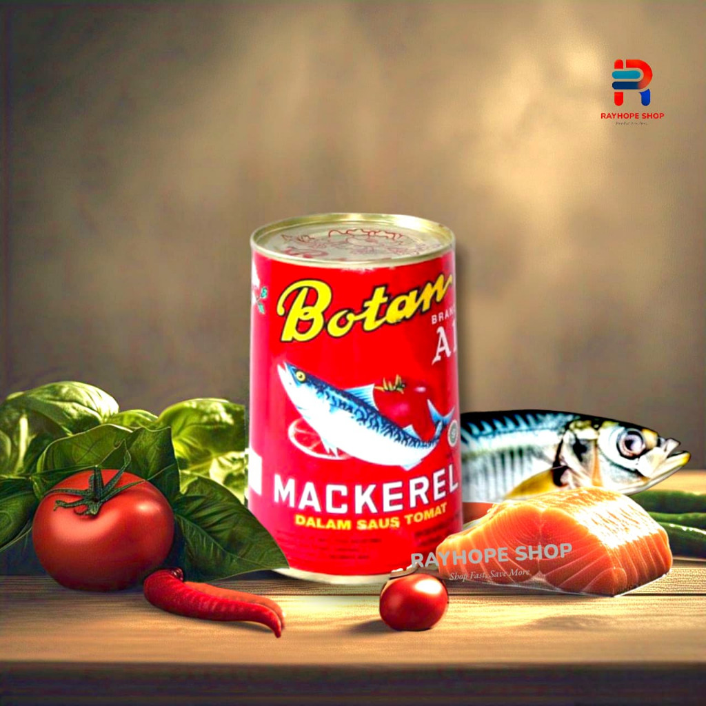 

Konter Makanan Makanan Kaleng Sarden Sardines Botan Mackerel Sauce Saus Saos Tomat Tomato Ikan Fish