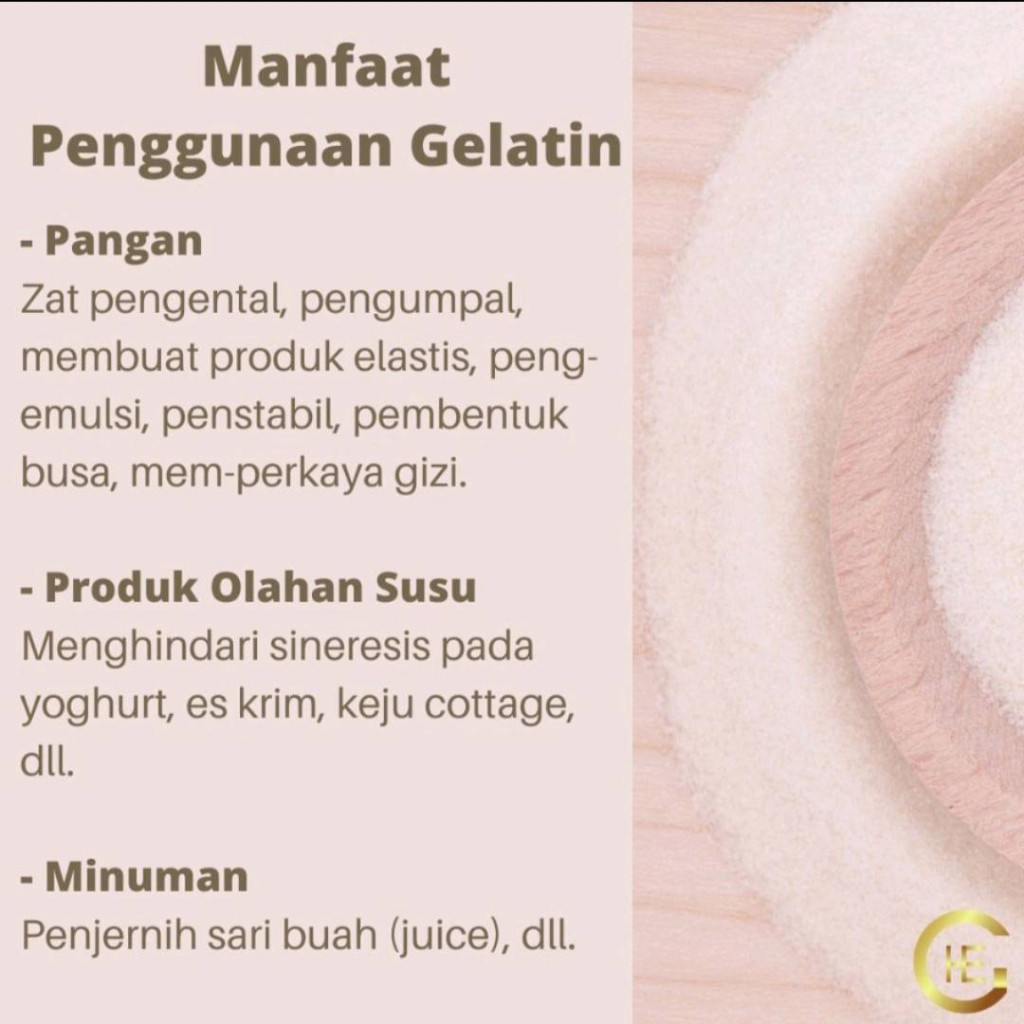 

Sensasi Lezat Gelatine Powder/Gelatin Bubuk Sapi Premium Import Halal Mui 100 Gr