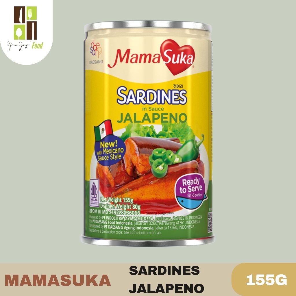 

Sensasi Lezat Mamasuka Sardines / Sarden Dalam Saus Tomat / Saus Jalapeno / Saus Gochujang 155G