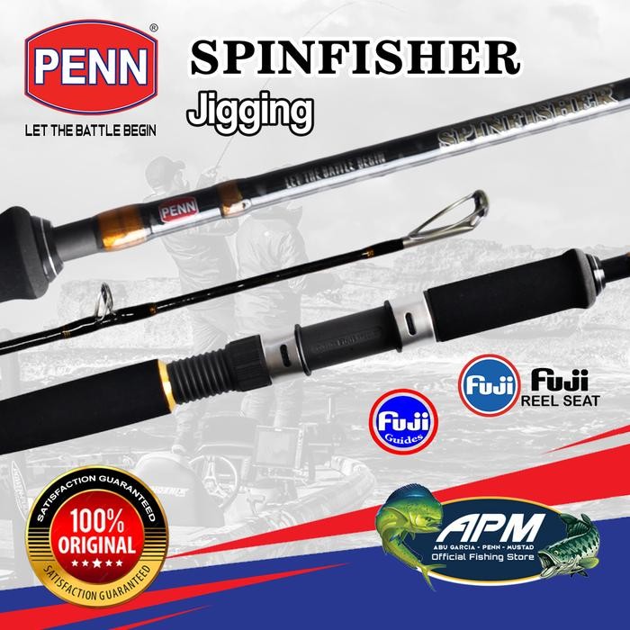 PENN Joran Jigging Penn SPINFISHER Spinning 572 602 632 Bahan Carbon Ring Guide Full Fuji Joran