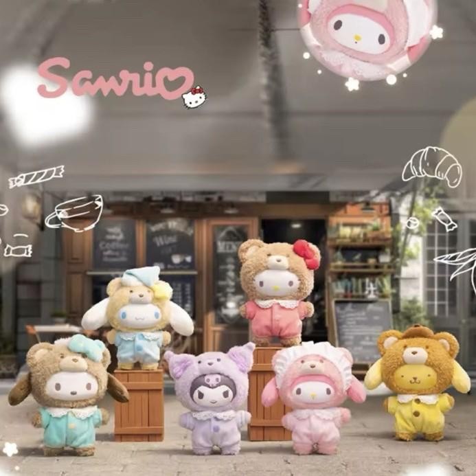 READY Sanrio Family Latte Baby Vinyl Plush Blind Box Plushie Miniso Kuromi Hello Kitty TopToy Top