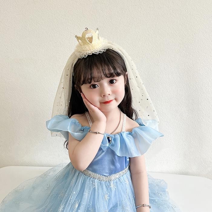 Bando Anak Perempuan Motif Mahkota Crystal Slayer S