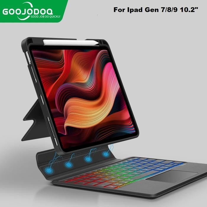 Goojodoq For Ipad 7/8/9 10.2" Detachable Magic Keyboard Case Promo