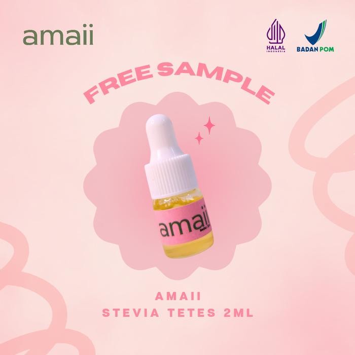 

(Free Sampel 2 mL) AMAII Stevia Tetes - Pemanis Alami Nol Kalori / Natural Sweetener Zero Calorie