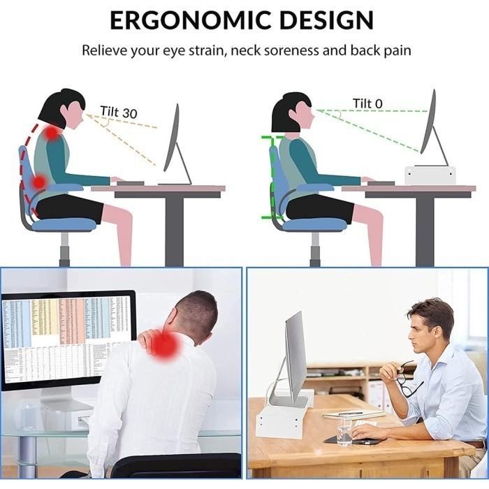 GASS. MONITOR STAND LAPTOP ALAS NOTEBOOK MEJA KAYU PRINTER KEYBOARD MOUSE PC