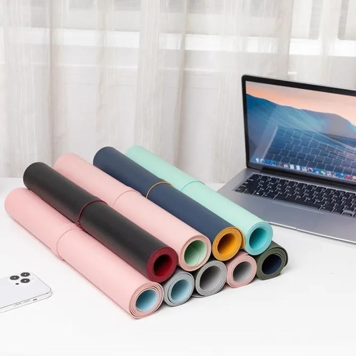 LANGSUNG GAS. LEATHER DESK MAT PAD ALAS LAPTOP MEJA KERJA KULIT MOUSE PAD BESAR