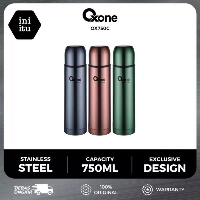[ Oxone ] Vacum Flask Oxone Ox 750 - Termos Stainless 0.75 Liter