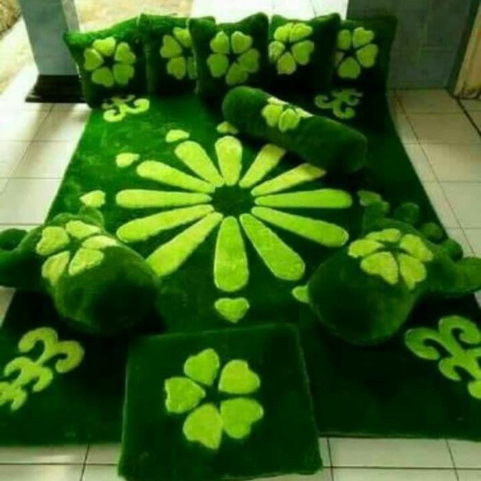 karpet lantai set karakter 5CM karpet set rasfur karpet bulu