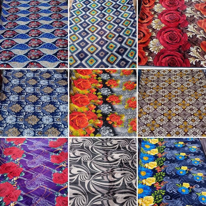 Karpet Malaysia 190x220 Minimalis Monokrom / Karpet Busa ukuran Besar