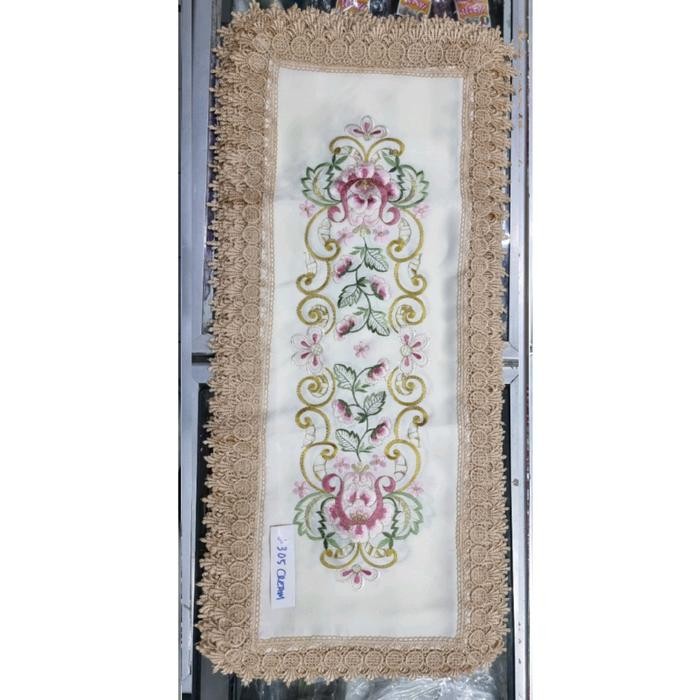 Taplak Meja Tamu Bordir / Tamu Cantik / Taplak Meja Tamu Import / Taplak Meja Tamu Renda Bunga