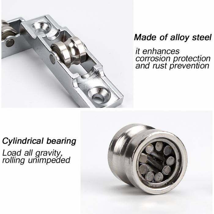 Ready.. Roda Pintu Lemari Geser / Roller Bearing Pintu Geser Zinc Alloy
