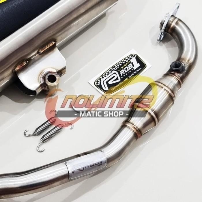 KNALPOT STANDAR RACING ROB1 RCB1 POWER BOOM HONDA PCX 160 TERLARIS