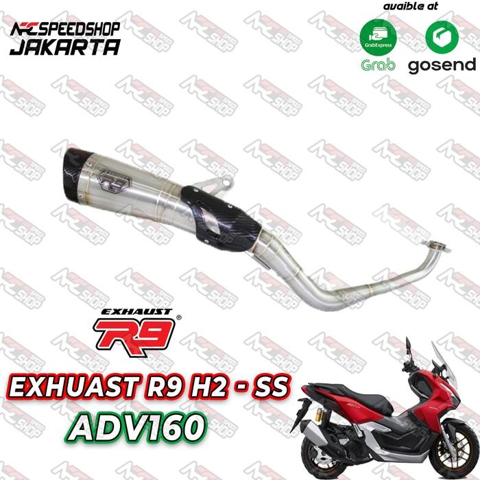KNALPOT R9 H2 HONDA ADV 160 FULLSYSTEM EXHAUST R9 ADV160 R9 ORIGINAL TERLARIS