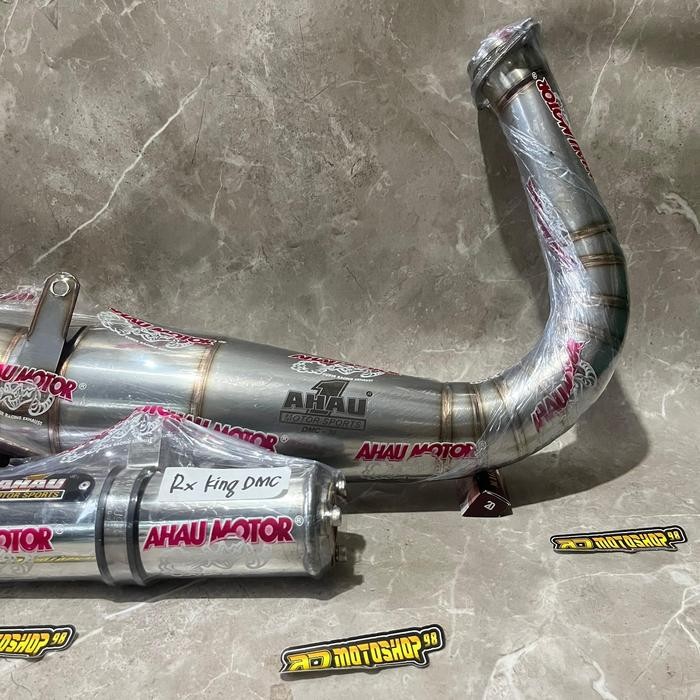 KNALPOT RACING AHAU RX KING TYPE DMC STAINLES ORIGINAL TERLARIS