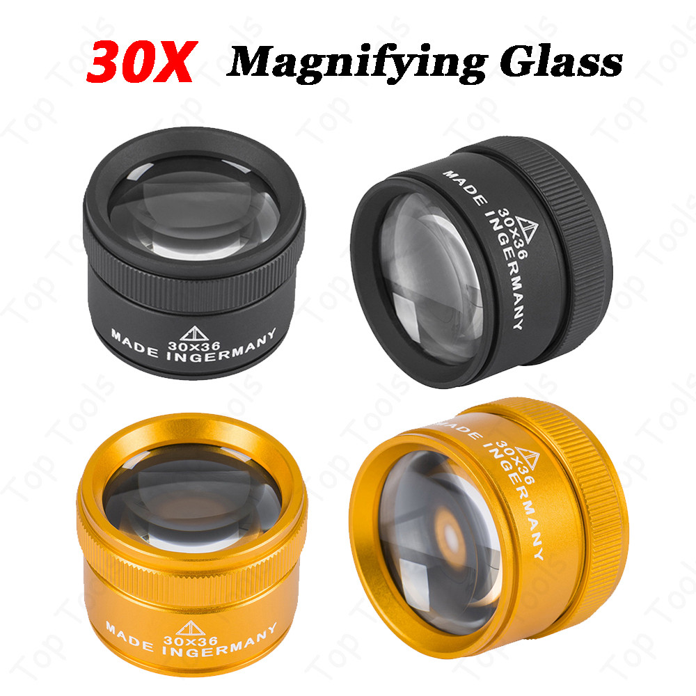 30X 36mm HD Magnifying Glass Optical Glass Lens Loupe Magnifier Pocket Magnifier Handheld Coin Stamp