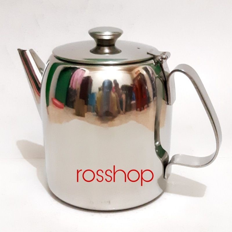 Tea Pot Stainless Oz 70 Kapasitas 2000 ml/Coffee Pot Jumbo Bahan Tebal/Teko Ceret Teh
