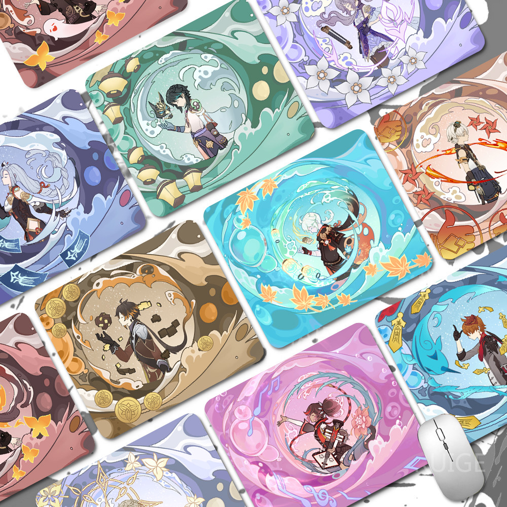 Anime Mouse Pad Genshin Impact Xiao Mousepad Gaming Small Desk Mat Gamer Rug For Computer Playmat