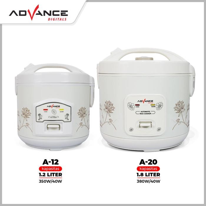 Advance Rice Cooker Mini A12 Magicom 1,2 Liter Penanak Nasi Serbaguna 3In1 Mejikom Listrik Sendok