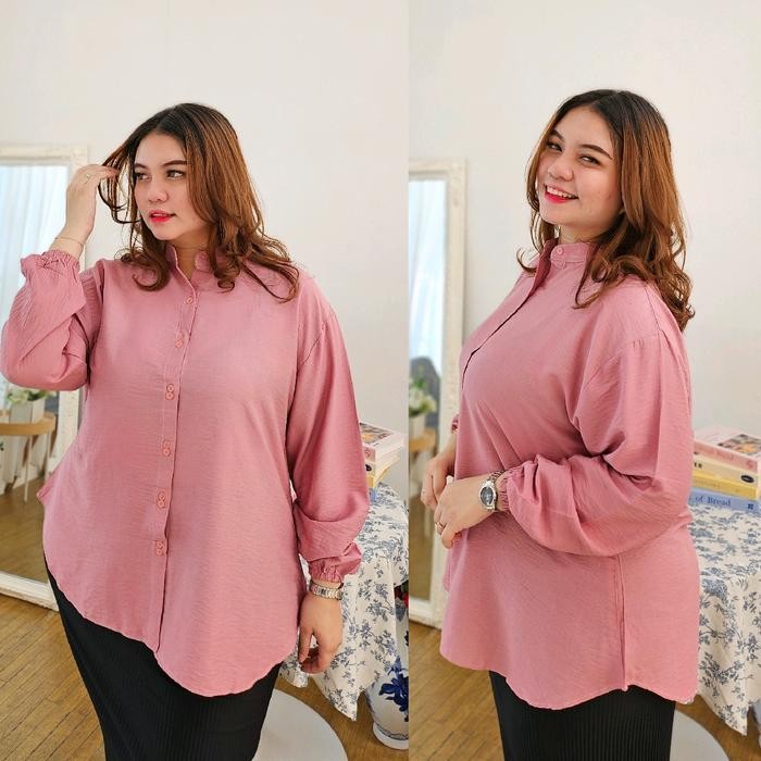 KEMEJA JUMBO LD 130 LD 140 CM ( HUMAIRA BLOUSE )