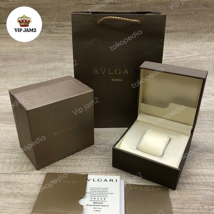 KOTAK JAM TANGAN BVLGARI ORIGINAL SEGI HITAM