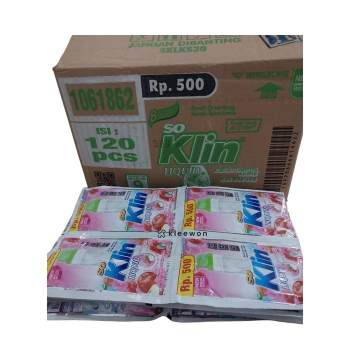 Soklin Liquid Detergen Cair Sachet Sachet (120 pcs/1dus)