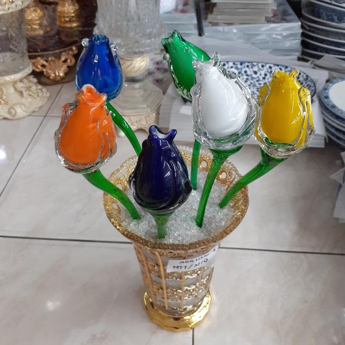 Stok Baru BUNGA KRISTAL PAJANGAN 30 CM