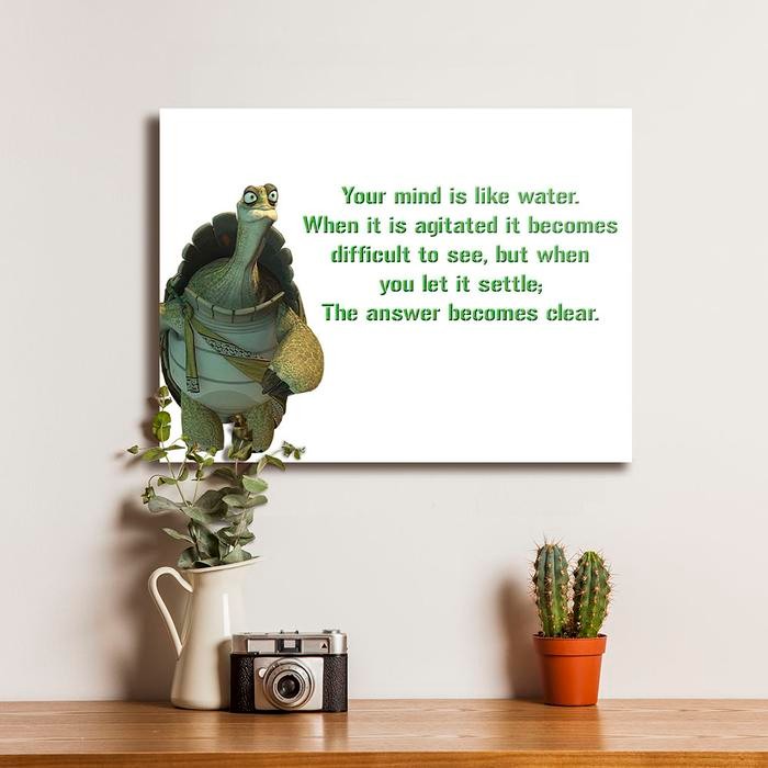 Stok Baru Poster Kungfu Panda Master Oogway Quotes -Dekorasi Hiasan Dinding Kayu