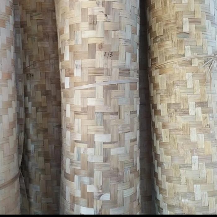 Stok Baru bilik bambu anyaman polos 2x3m - bilik bambu polosan - dinding bilik