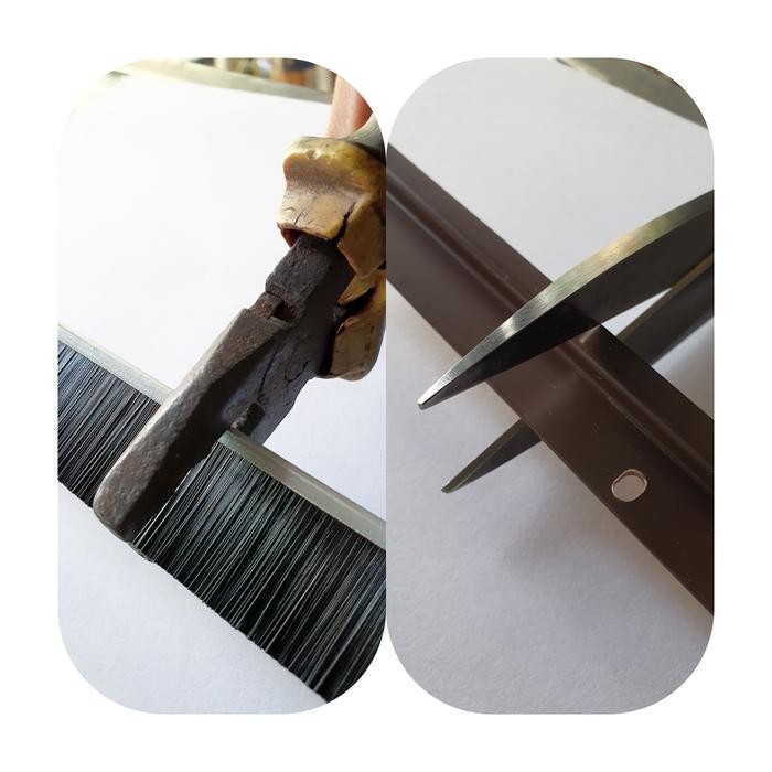 Top Door Brush / Lis Penutup Celah Bawah Pintu Model Sapu 92cm