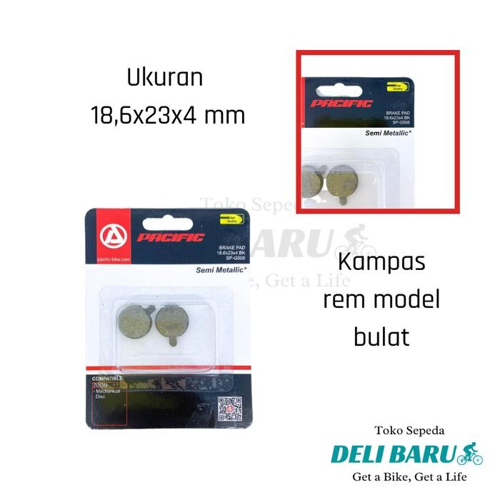 Kampas Rem Pacific 506 Disc Brake Pad Bulat Cakram Zoom Sepeda Mtb #Gratisongkir