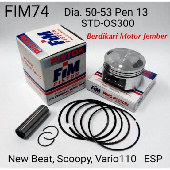 Piston FIM Honda Vario 110 ESP Beat ESP Scoopy ESP Pin13 FIM74
