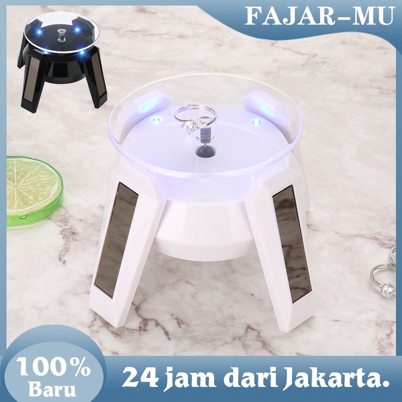 Solar Display Stand Putar Pajangan Putar 360 Stand Display Putar Led Utuk Display Cincin