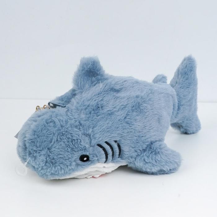 

Bentley - Ohsome - Fanz Studio Fluffy Pencil Case Tempat Pensil Motif Hewan Warna Biru/Abu-Abu