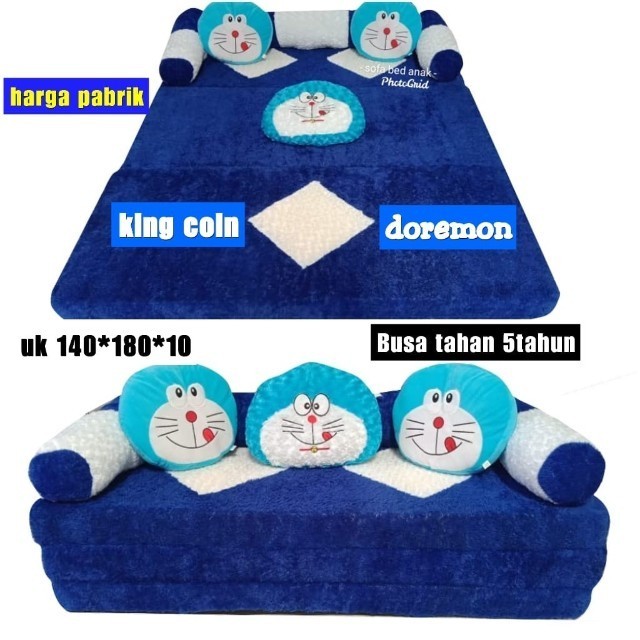 Rumahleha Sofa Bed Kasur Lipat Bulu Rasfur Karakter Anak Doraemon Beruang Mickey Hellokitty