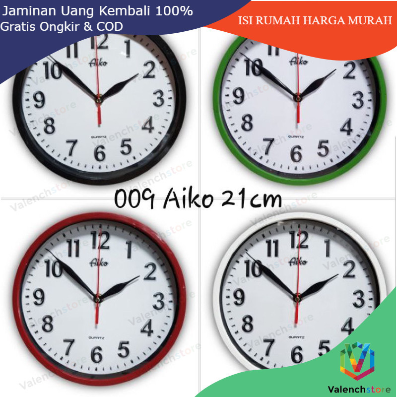 Rumahleha Jam Dinding Aiko / Jam Dinding / Jam Dinding Diameter 23Cm