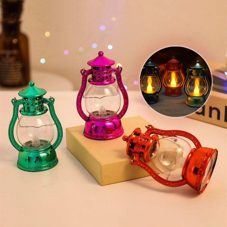 Retrorent Lampu Lentera Led Dekorasi Ramadhan Minimalis / Lampu Meja Lentera Lilin Halloween Natal