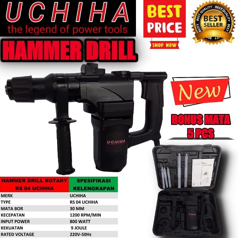 Rumahleha Mesin Bobok Beton Uchiha Bor Rotary Impact Jack Hammer Drill Terkuat Asli