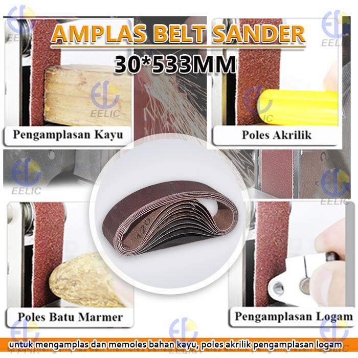 Amplas Belt Sander 1Set Isi 10 Type Macam Amplas Dan Ada Pilihan Ukuran Amplas Ams-30X330