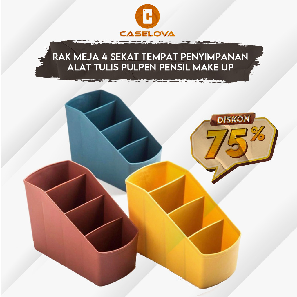 

FLASH SALE RAK MEJA 4 SEKAT TEMPAT PENYIMPANAN ALAT TULIS PULPEN PENSIL MAKE UP