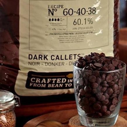 

JTTOP" CALLEBAUT 60% REPACK 1KG DARK CHOCOLATE COUVERTURE 6040 COKLAT BAKING COKELAT
